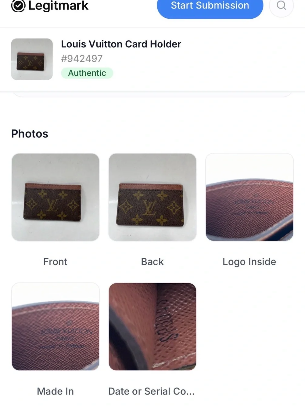 Louis Vuitton Monogram Card Holder